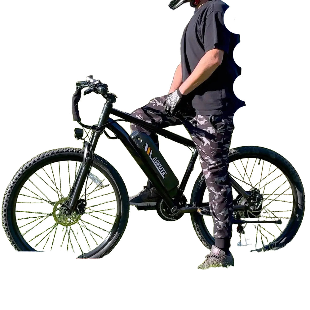 ESKUTE Electric Bicycle for Adults – 21-Speed Gear 27.5' Mountain Electric Bike, 20MPH+, 48V 10.4Ah Battery E-Bike