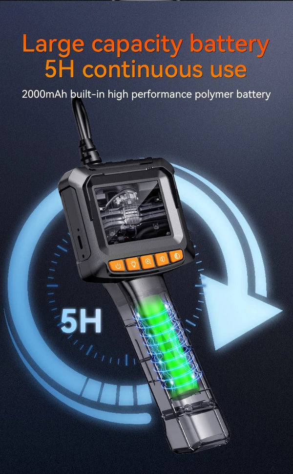 Industrial Endoscope Camera 2.4 Inch IPS LCD 1080P IP67 Waterproof Borescope - stepyours.com