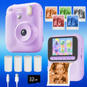Kids Color Printing Instant Camera 32GB 1080P Digital Photo Video Gift - stepyours.com