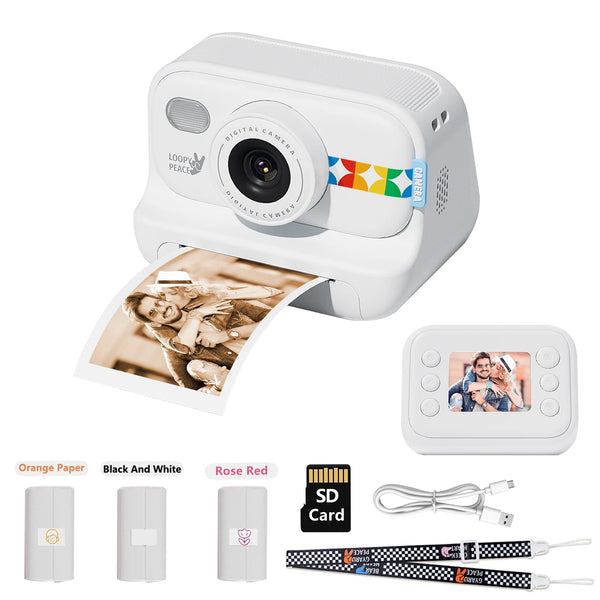 Joytrip Kids Color Instant Print Camera No Ink Thermal Paper HD Video Gift - stepyours.com
