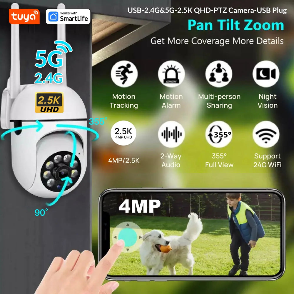 Tuya 4MP Indoor WiFi Camera Two Way Audio and Motion Alerts Plus - stepyours.com