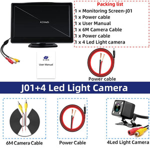 4.3 Inch Rotatable Rear View Camera For Car Reversing With 170 Degree Angle - stepyours.com