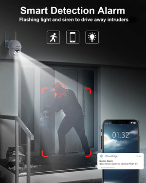 ANRAN 5MP Wired Security Camera With Dual Band WiFi 24x7 IP66 Alexa Compatible - stepyours.com