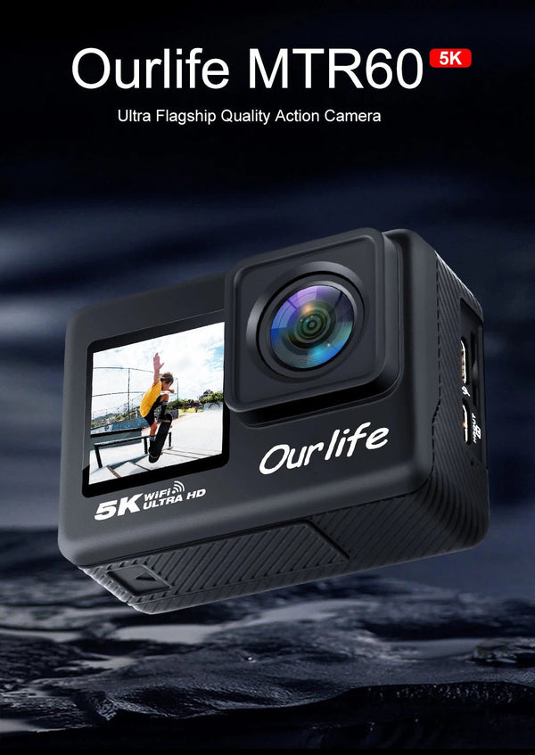 Ourlife MTR60 Action Cam 2.0 Touch Screen EIS 170 Degree Waterproof 30M WiFi - stepyours.com