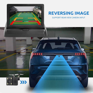 4.3 Inch TFT LCD Folding Car Monitor With Rear View Camera And 8 LED Parking - stepyours.com
