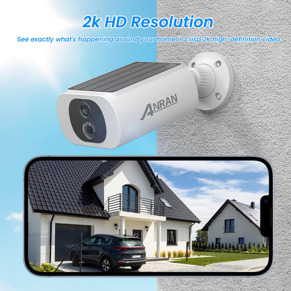 ANRAN C3 Outdoor Solar Security Camera - Battery Powered 3MP Color Night Vision WiFi by stepyours.com