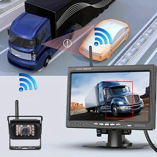 Wireless Backup Camera Kit 7 Inch AHD 1080P Monitor For Truck RV - stepyours.com