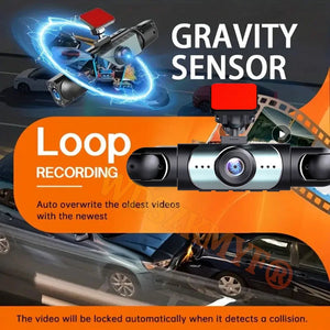 4 Lens Car DVR 360 Degree Dash Cam 1080P Front Left Right Rear View Camera - stepyours.com
