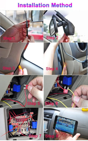 4K 2160P WiFi Car DVR Dash Cam 24H Parking Monitor App Control - stepyours.com