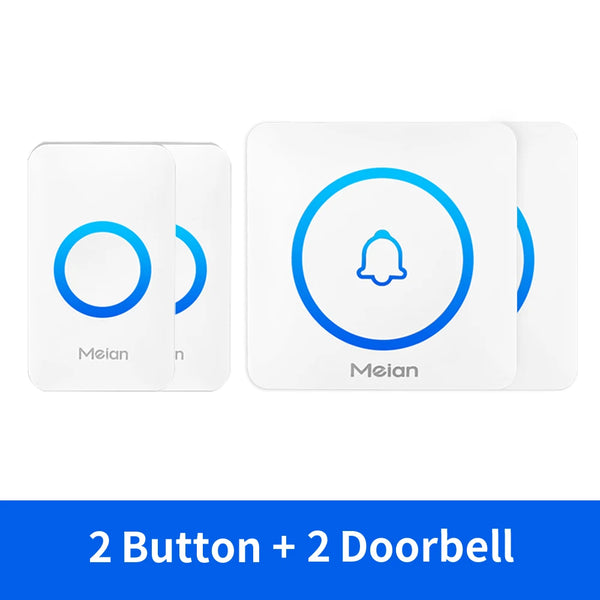 Meian Smart Home Doorbell Wireless Security Doorbell IP65 Waterproof Outdoor Door Bell 60 Songs 5 Volume Adjustable Chime Kit by stepyours.com