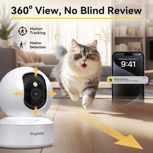BoyKeep K30 - 2K Indoor Security Camera With 360 Pan Tilt Night Vision - stepyours.com