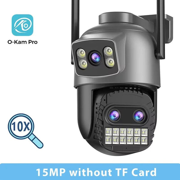 BESDER 15MP WiFi Outdoor Camera Dual Screen 10X Zoom PTZ Security IP Cam - stepyours.com