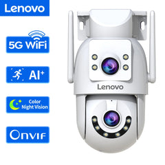 Lenovo 4K WiFi Surveillance Camera - Outdoor Dual Lens PTZ With Auto Tracking by stepyours.com