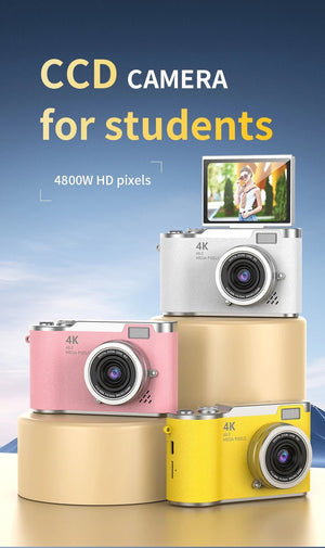 4K 48MP Digital Camera Camcorder For Kids Beginners With 2.4 Inch Screen - stepyours.com