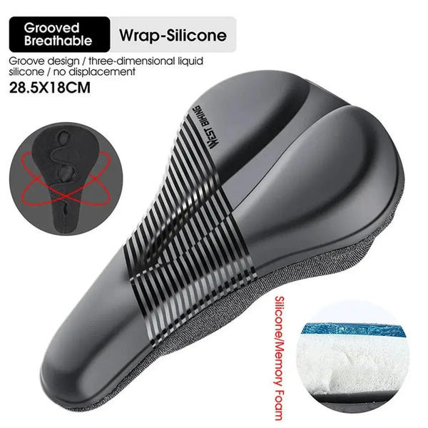 Gel Padded Bike Seat Cover Waterproof Cushion