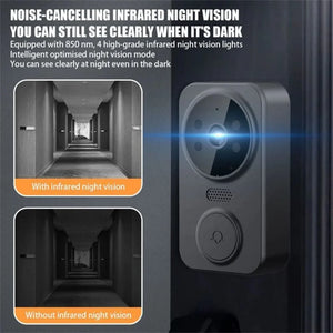 Wireless Video Doorbell Camera Bundle Smart Security with Night Vision 2.4G WiFi HD Motion Detection Cloud Storage by stepyours.com