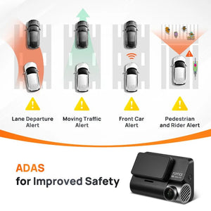 70mai 4K Dash Cam A810 Front Rear Set With 4G LTE UP04 GPS ADAS DVR - stepyours.com