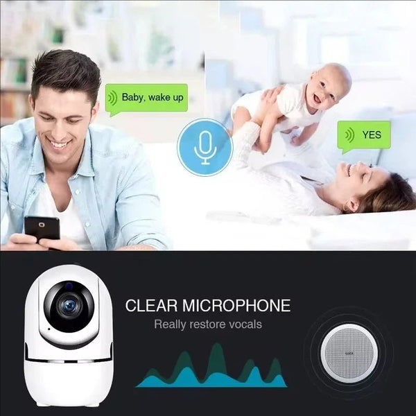 WiFi IP Camera With Auto Tracking 1080P Night Vision Baby Monitor For Smart Home - stepyours.com