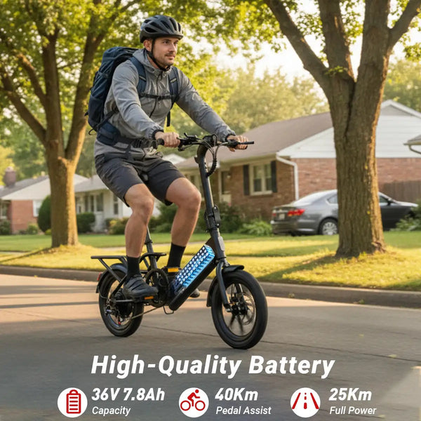 Dyu Foldable Urban Electric Bike — product view 3