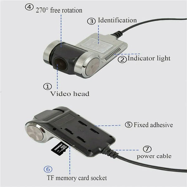 Car Dash Cam With WiFi 1080P 4K Night Vision ADAS USB DVR - stepyours.com