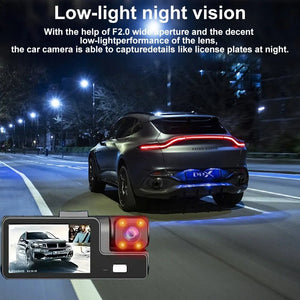3 Channel WiFi Car DVR 1080P Front Inside Rear 170 Degree Night Vision G Sensor - stepyours.com