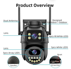 4K 8MP WiFi Surveillance Camera - AI Human Detection with Dual Lens - stepyours.com