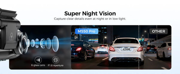 AZDOME M550 Pro Dash Cam IR Night Vision 4K Plus 2.5K 5.8Ghz WiFi GPS Screen - stepyours.com