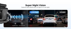 AZDOME M550 Pro Dash Cam 5.8GHz WiFi 4K 2.5K GPS IR Night Vision 3.19in - stepyours.com