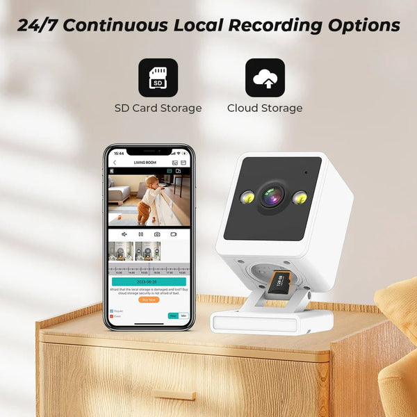 1080P Indoor WiFi Mini Camera Two Way Audio For Baby Monitor ICSEE App - stepyours.com