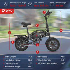Dyu City Folding Ebike — product view 6