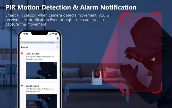 Tuya 5G WiFi IP Camera Indoor 6MP Auto Tracking 6x Zoom Night Vision - stepyours.com