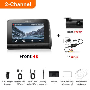 70Mai A810S 4K HDR Dash Cam GPS ADAS Dual Channel Motion Detection 4G LTE DVR - stepyours.com