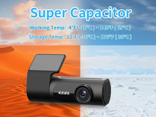 1440P KAWA D6 Car Dash Cam With WiFi App Voice Control WDR Night Vision - stepyours.com