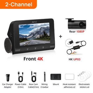 70mai 4K Dash Cam A810 Front Rear Set With 4G LTE UP04 GPS ADAS DVR - stepyours.com