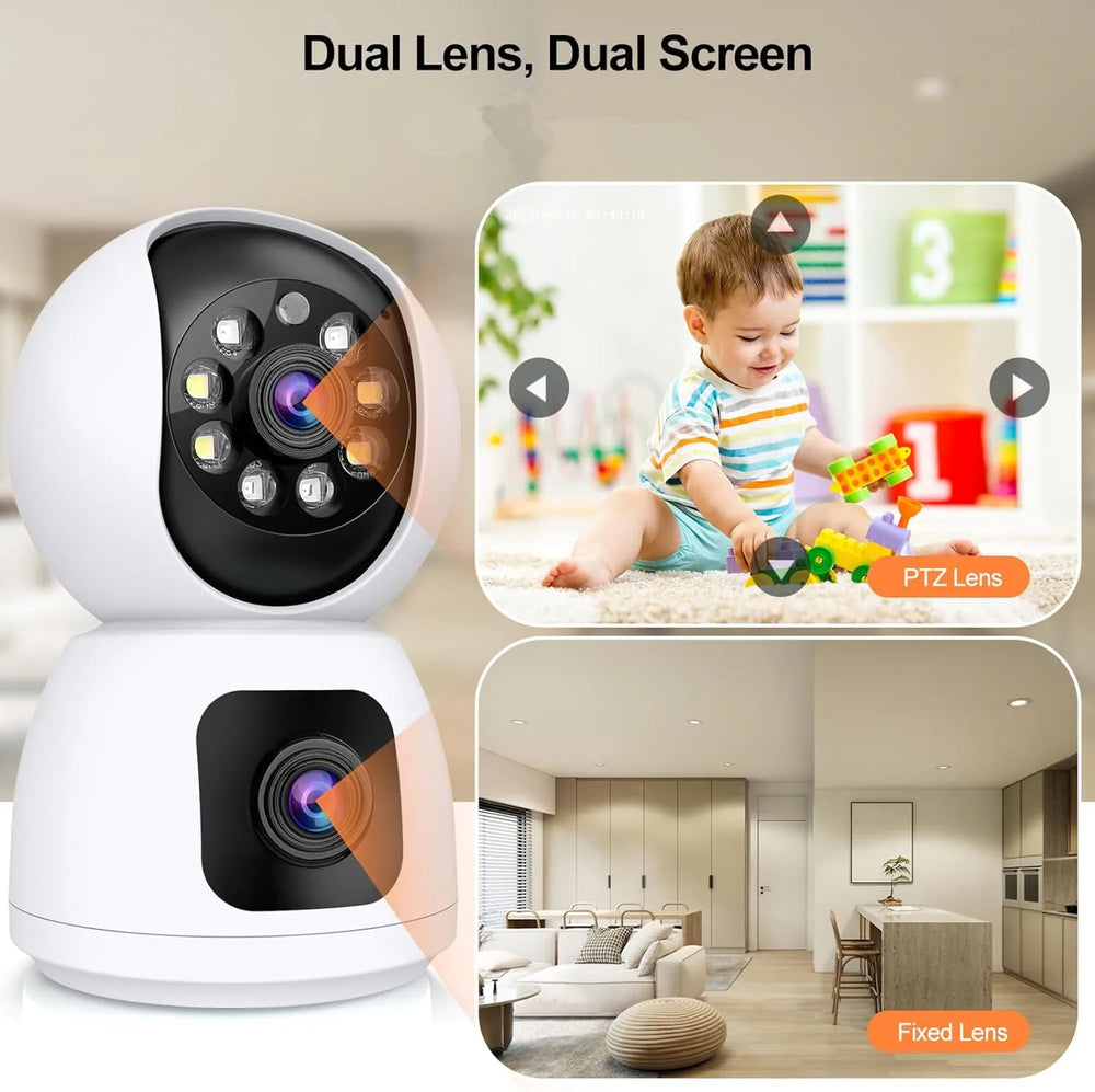 8MP Dual Lens 5G WiFi Camera Tuya Smart PTZ Indoor Outdoor Security AutoTracking - stepyours.com