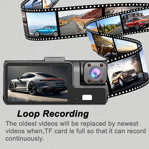 3 Channel WiFi Car DVR 1080P Front Inside Rear 170 Degree Night Vision G Sensor - stepyours.com