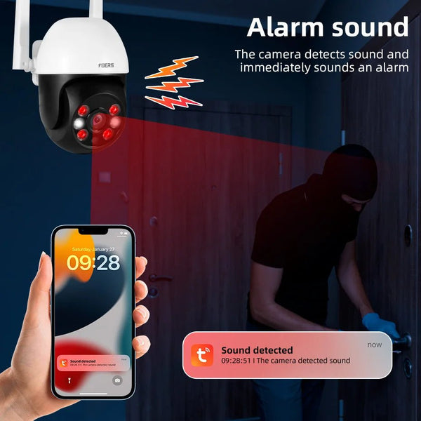 Fuers 8MP Outdoor IP Camera - Auto - Tracking and Tuya Smart Life Compatible - stepyours.com