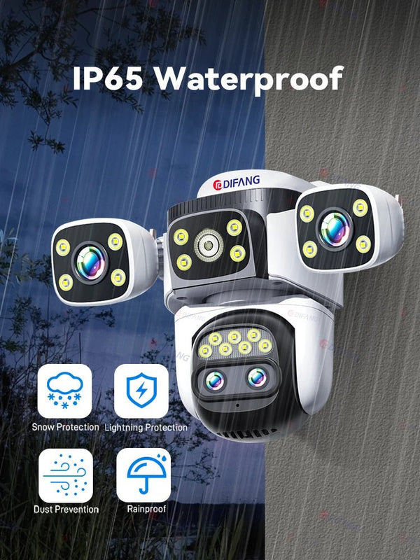 Smart Outdoor WiFi 6 Camera 20MP 10x Optical Zoom PTZ Auto Tracking Waterproof - stepyours.com