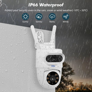 KERUI Outdoor 10MP 5K Dual Lens WiFi IP Camera PTZ - Tuya Compatible Smart Home - stepyours.com