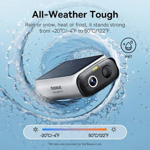 Baseus S1 Lite Solar Security Camera - 2K Wireless Outdoor With 135 Degree FOV - stepyours.com