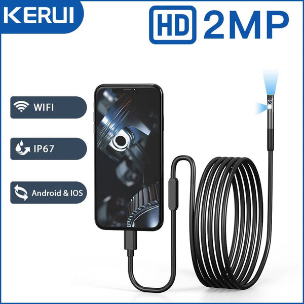 KERUI 2MP Industrial Endoscope Camera - Dual Lens, IP67 Waterproof, Type - C Ready - stepyours.com