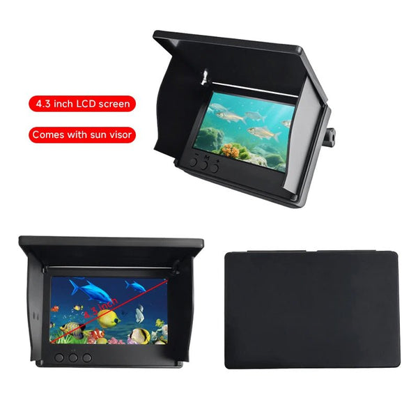 Dodosee 220 Degree Underwater Fishing Camera 1080P Night Vision LCD Fish Finder - stepyours.com