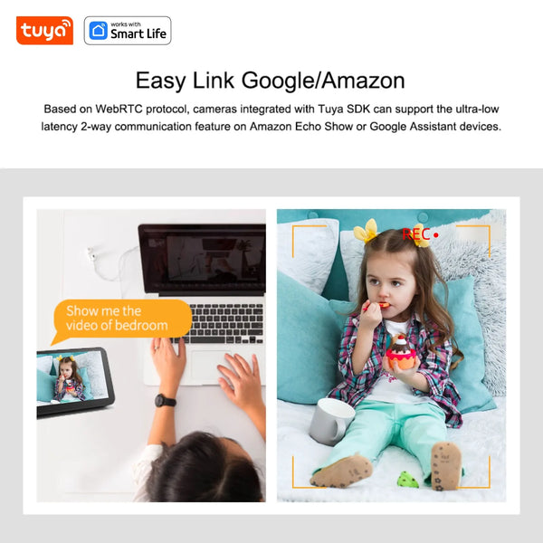 Tuya Smart 3MP Indoor Camera Real Time Alerts 2 Way Audio Human Detection - stepyours.com