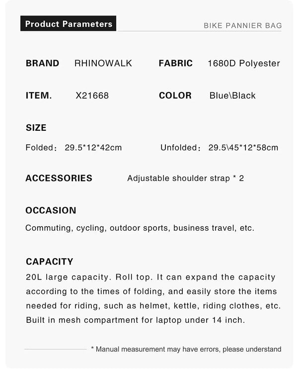 Waterproof Bike Pannier Bag for Cycling — product view 17