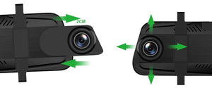 10 Inch 1080P Night Vision Car Dash Cam With Touch Screen And Rear View Mirror - stepyours.com