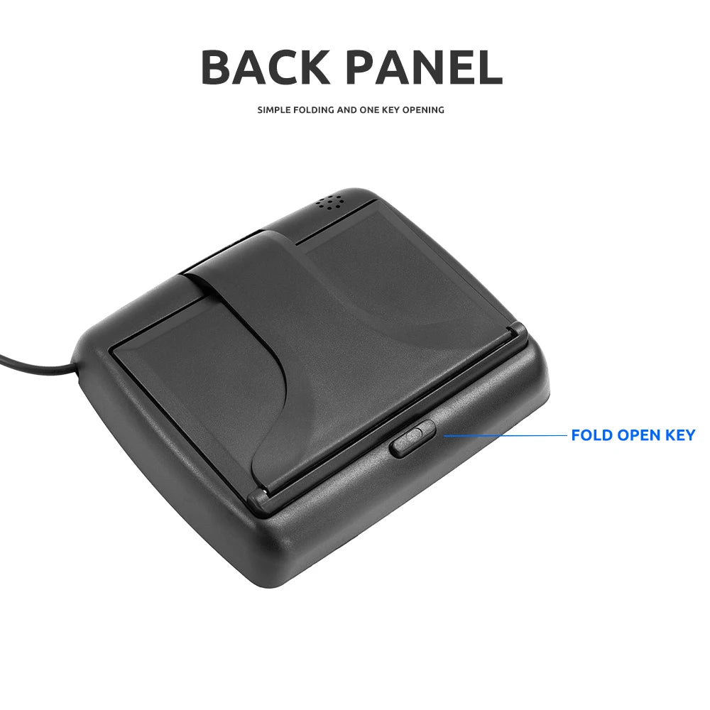 4.3 Inch TFT LCD Folding Car Monitor With Rear View Camera And 8 LED Parking - stepyours.com