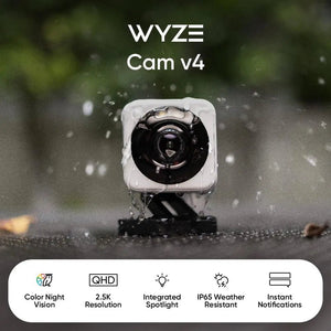 Wyze Cam V4 - 2.5K WiFi Security Camera With Color Night Vision - stepyours.com