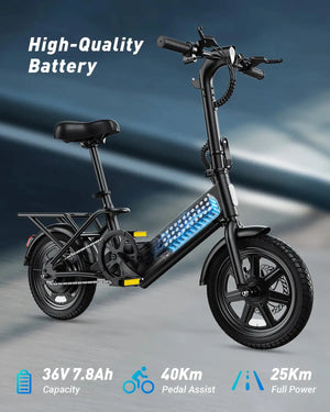 Dyu Folding Electric Bike Inch — product view 2