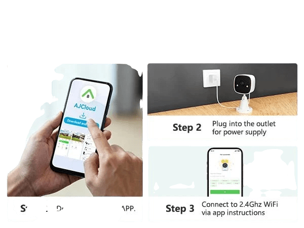 Jennov 2K HD Wireless Security Camera Color Night Vision IP66 Weatherproof - stepyours.com