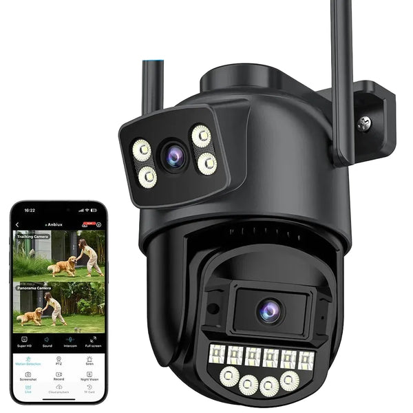 5K 10MP Dual - Lens WiFi PTZ Outdoor Camera - AI Auto Tracking - stepyours.com